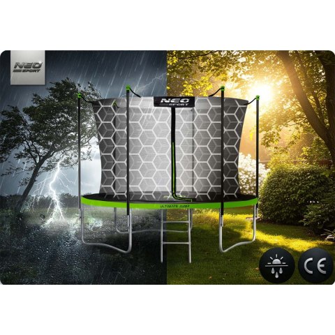 Trampolina ogrodowa 6ft/183cm z siatką wewnętrzną i drabinką Neo-Sport