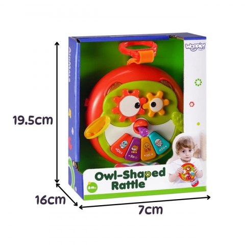 WOOPIE BABY Interaktywna Zabawka Sowa Pianinko z Szeleszczącym Ogonem