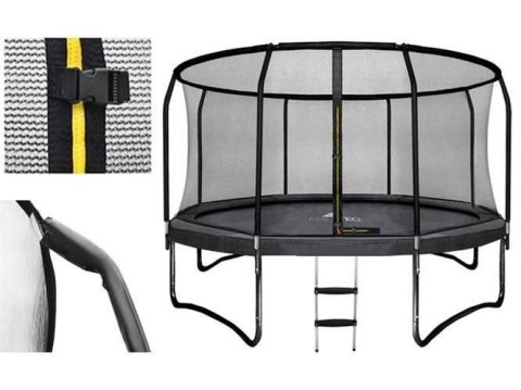 Trampolina Ogrodowa Model Exclusive 374cm/12FT Dla Dzieci Z Wzmacnianą Siatką