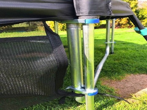 OUTLET Trampolina Ogrodowa 252cm/8ft żółta Maxy Comfort Plus Z Wewnętrzną siatką