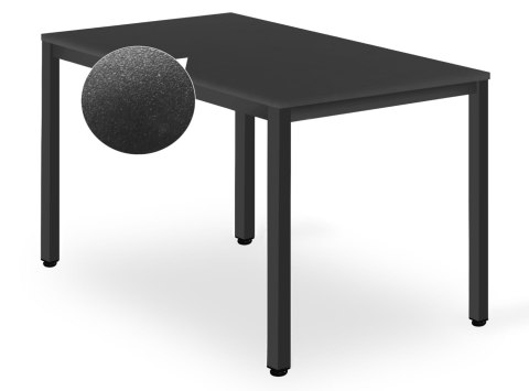 Stół TESSA 120cm x 60cm - czarny / czarne nogi