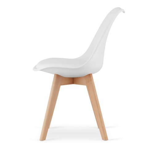 Zestaw stół prostokątny 120x80 dąb sonoma + 4 krzesła MARK białe
