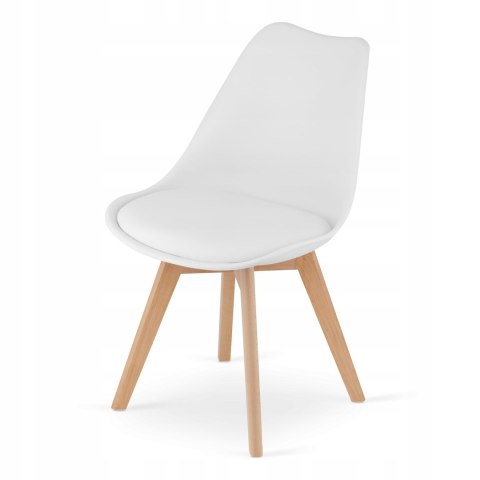 Zestaw stół prostokątny 120x80 dąb sonoma + 4 krzesła MARK białe