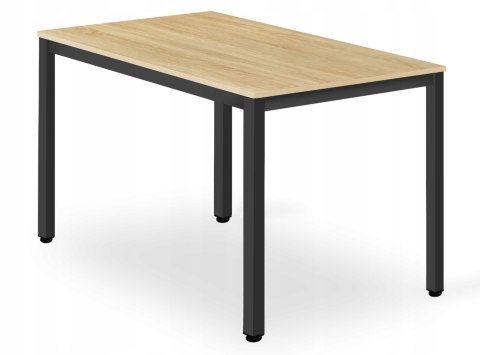 Zestaw stół prostokątny TESSA 120x60 jasny dąb + 4 krzesła OSAKA szare