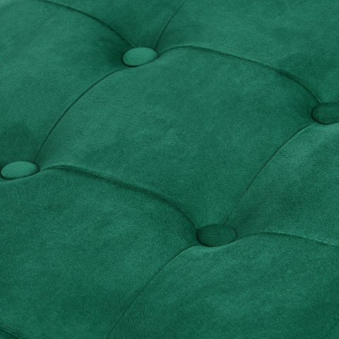 Pufa składana XL z guzikami - 60x38x38cm aksamit zielona x 4