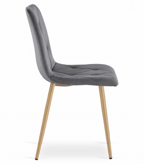 Zestaw stół NP 120x80 Dąb Sonoma + 4 krzesła LIBRA szare