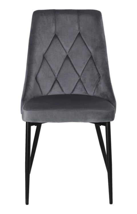 Krzesło LINCOLN VELVET tapicerowane grafitowy aksamit