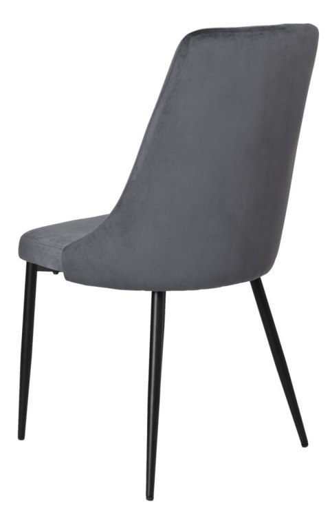 Krzesło LINCOLN VELVET tapicerowane grafitowy aksamit