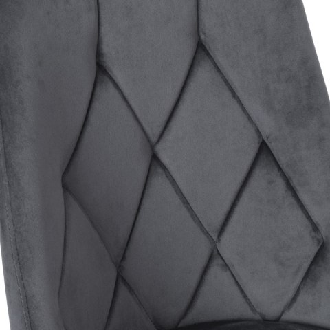 Krzesło LINCOLN VELVET tapicerowane grafitowy aksamit