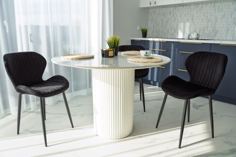 Krzesło welurowe DALLAS VELVET czarne