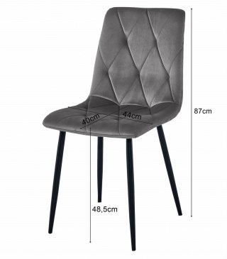 Zestaw stół NP 120x80 Craft Czarny + 4 krzesła LIBRA czarne